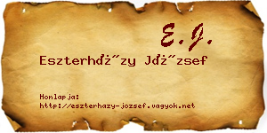 Eszterházy József névjegykártya